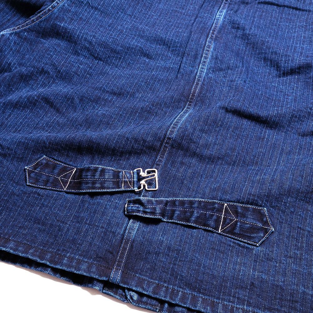 POST O'ALLS - Stoker's Jacket - Herringbone Denim Double Indigo - 1104-HBI