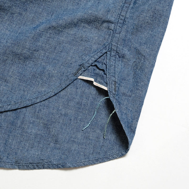 POST O'ALLS - No.1  Shirt - Classic chambray Indigo - 1201-CC