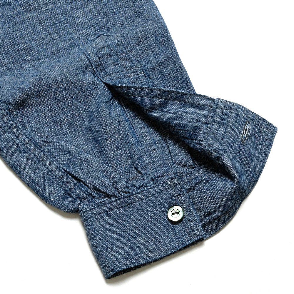 POST O'ALLS - No.1  Shirt - Classic chambray Indigo - 1201-CC