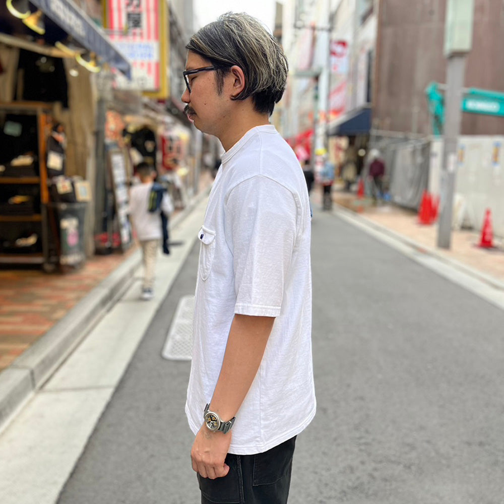EEL Products - Pocket T-shirt with Touki (Pottery) Button - E-25529