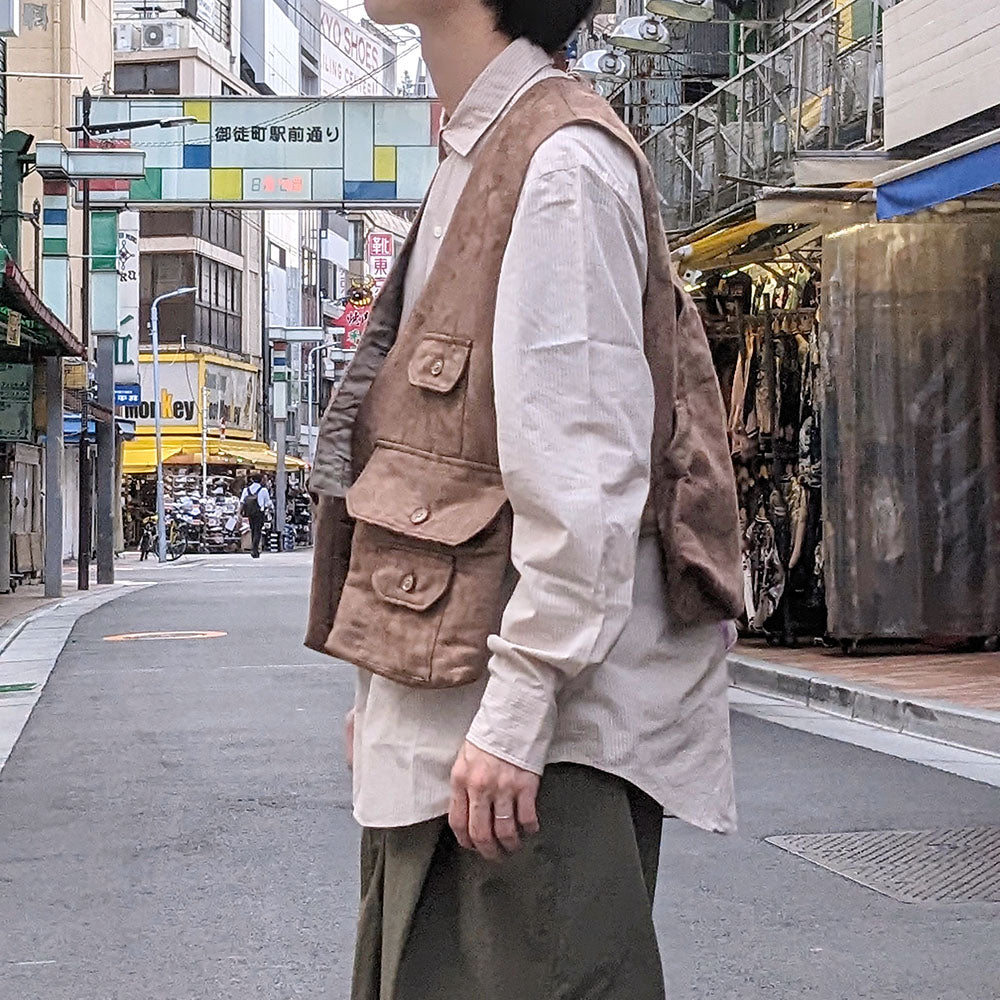 Engineered Garments - Fowl Vest - Polyester Fake Suede - NQ123