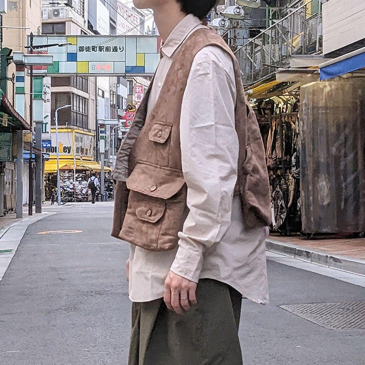Engineered Garments - Fowl Vest - Polyester Fake Suede - NQ123