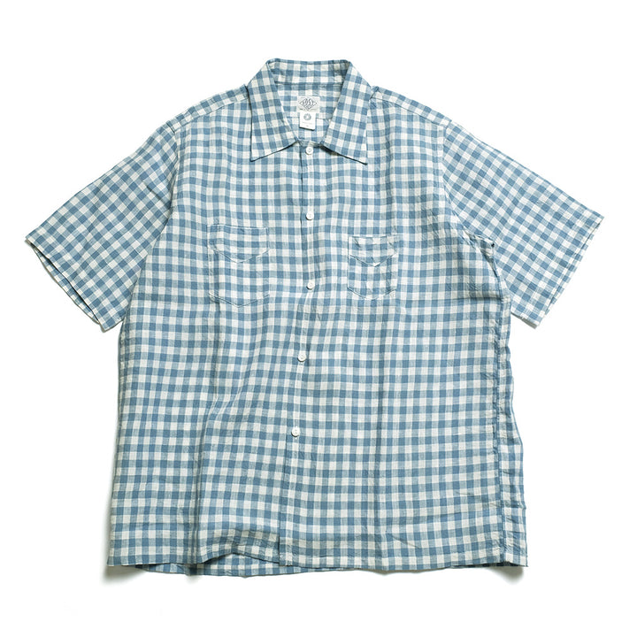 POST O'ALLS - NEUTRA 4 S/S - Linen Block Plaid - 3211BS-LBC