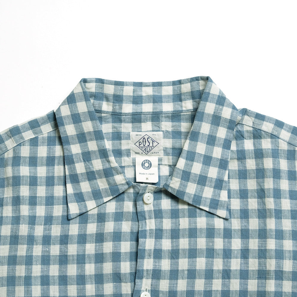 POST O'ALLS - NEUTRA 4 S/S - Linen Block Plaid - 3211BS-LBC
