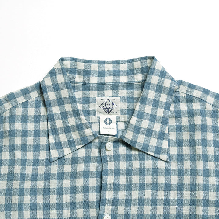 POST O'ALLS - NEUTRA 4 S/S - Linen Block Plaid - 3211BS-LBC