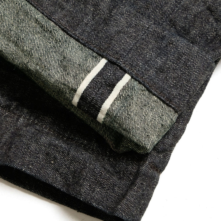 BURGUS PLUS - Military Trousers - Indigo Linen / Cotton Selvedge Denim -  Lot.402Z-11-ND