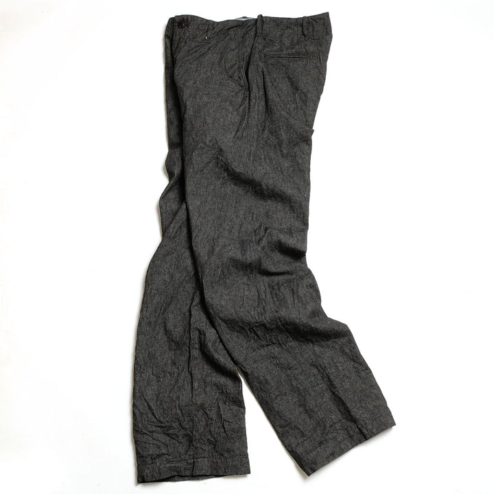 BURGUS PLUS - Military Trousers - Indigo Linen / Cotton Selvedge Denim -  Lot.402Z-11-ND