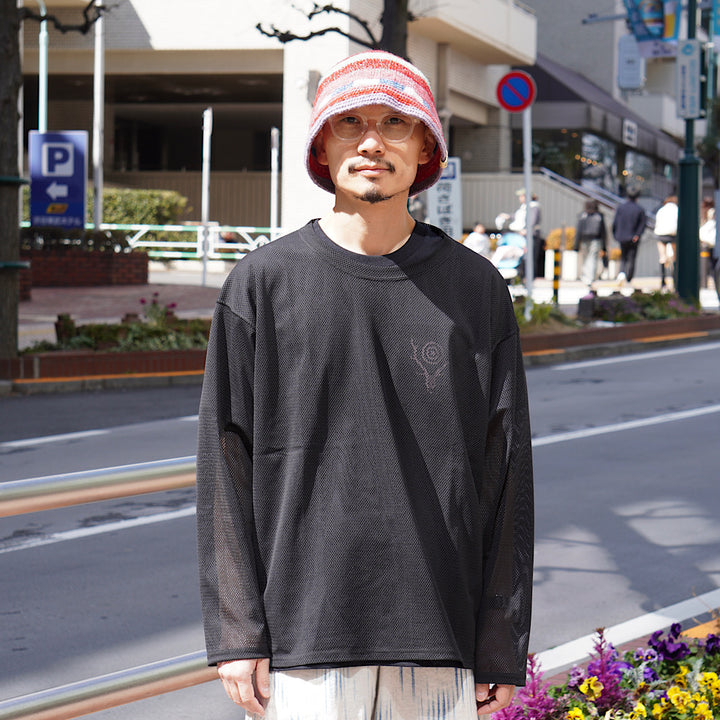 SOUTH2 WEST8 - Crew Neck Shirt - Knit Mesh - QV663