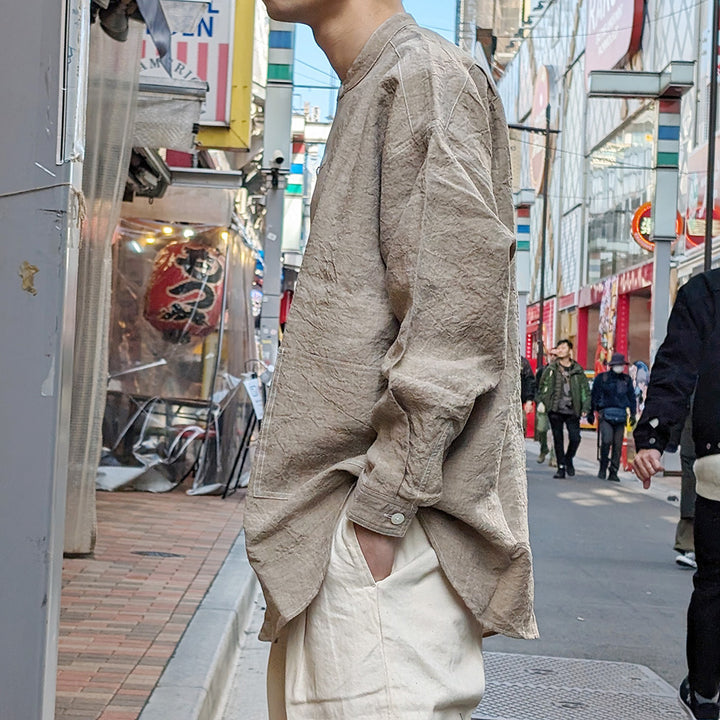 HAVERSACK - Linen Dungaree Pullover Shirt - 822422