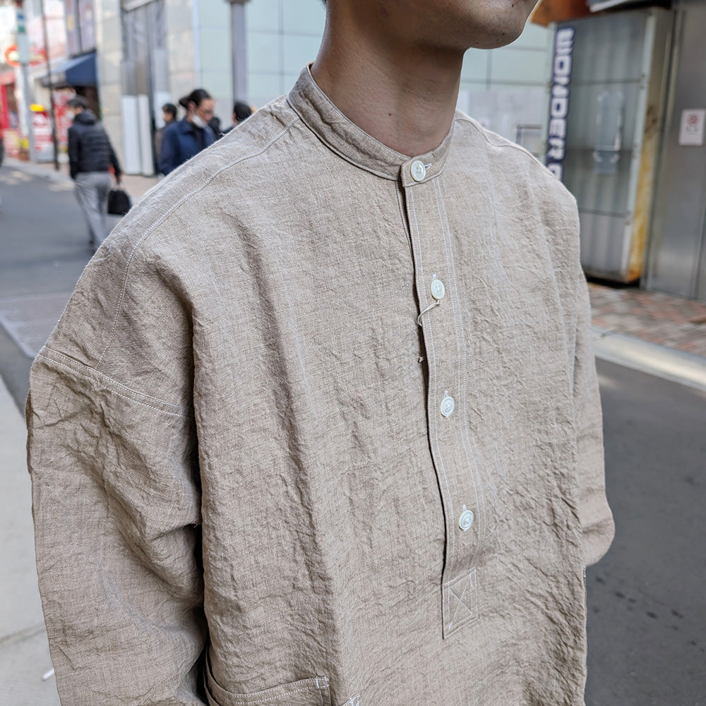 HAVERSACK - Linen Dungaree Pullover Shirt - 822422