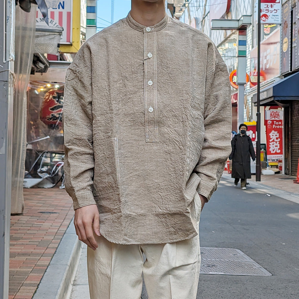 HAVERSACK - Linen Dungaree Pullover Shirt - 822422