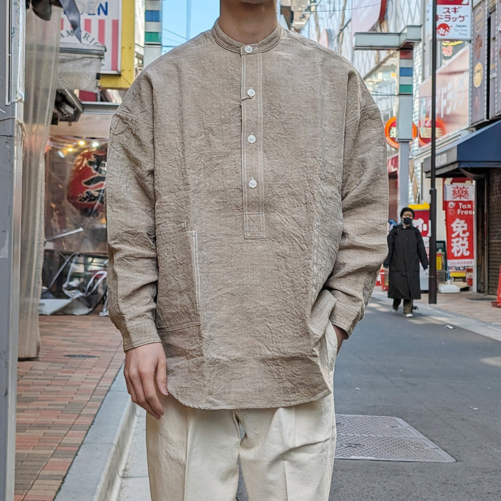 HAVERSACK - Linen Dungaree Pullover Shirt - 822422