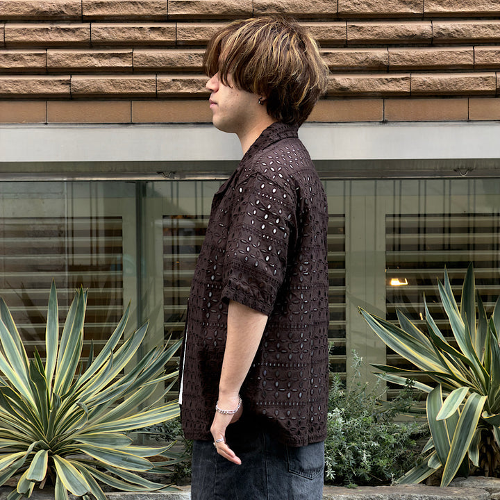 SOUTH2 WEST8 - Cabana Shirt - Cutwork Embroidery - SX701