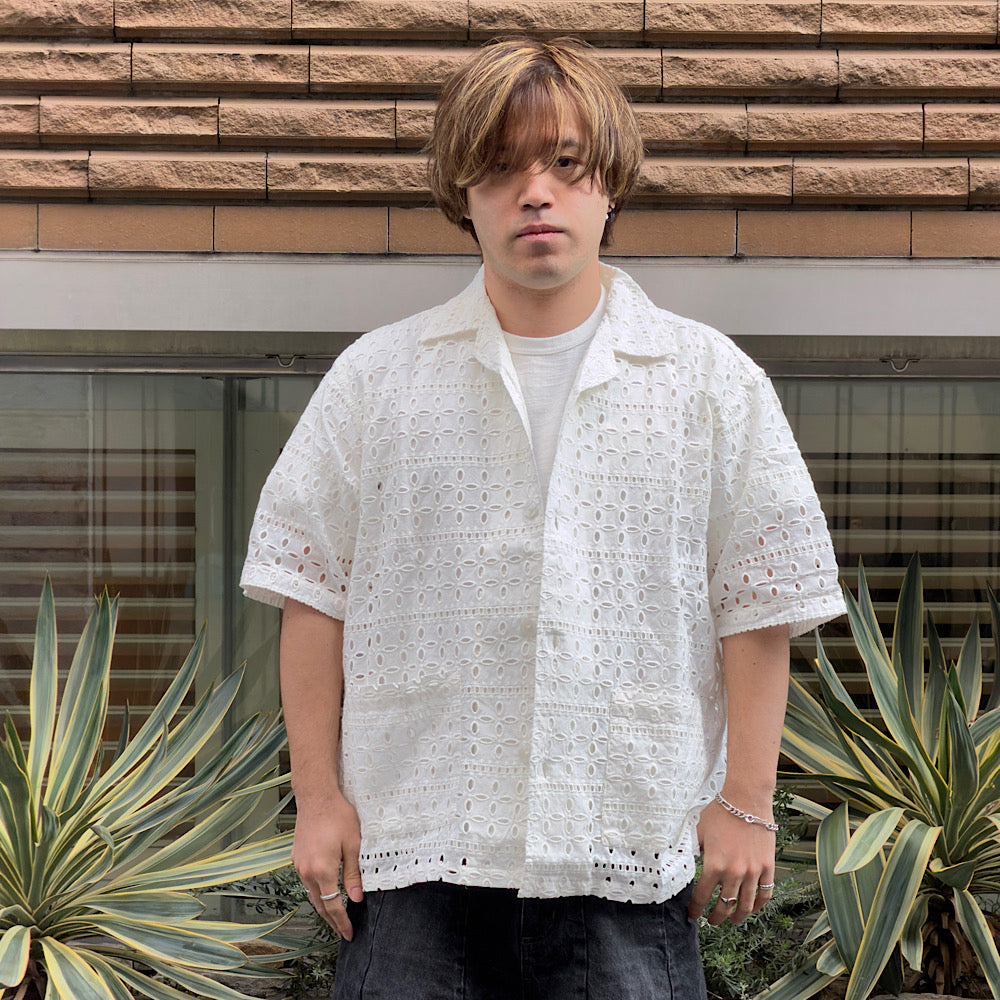 SOUTH2 WEST8 - Cabana Shirt - Cutwork Embroidery - SX701