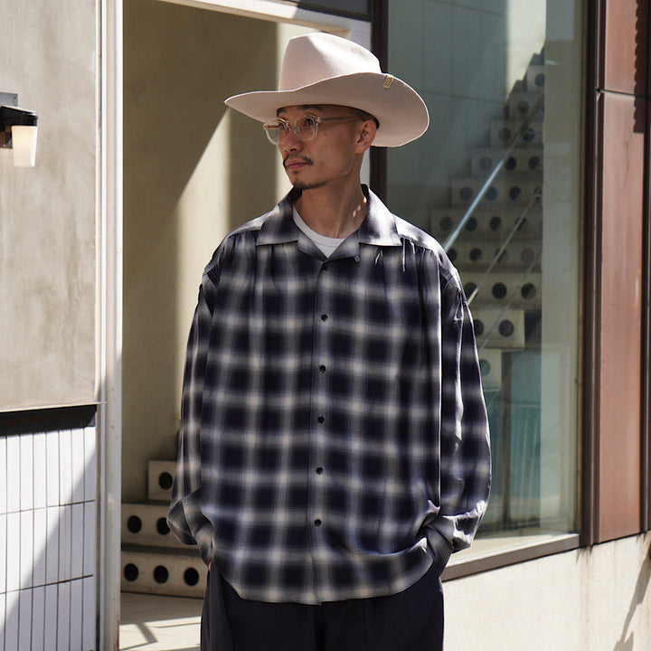 AïE  - Painter Shirt - Ombre Rayon Twill - Plaid - QV810