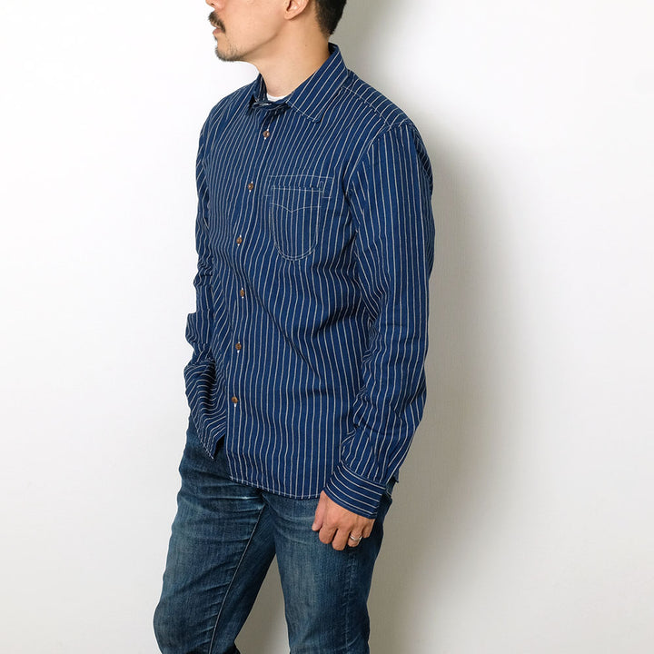 BURGUS PLUS - L/S One Pocket Wabash Shirt - BP15503-1