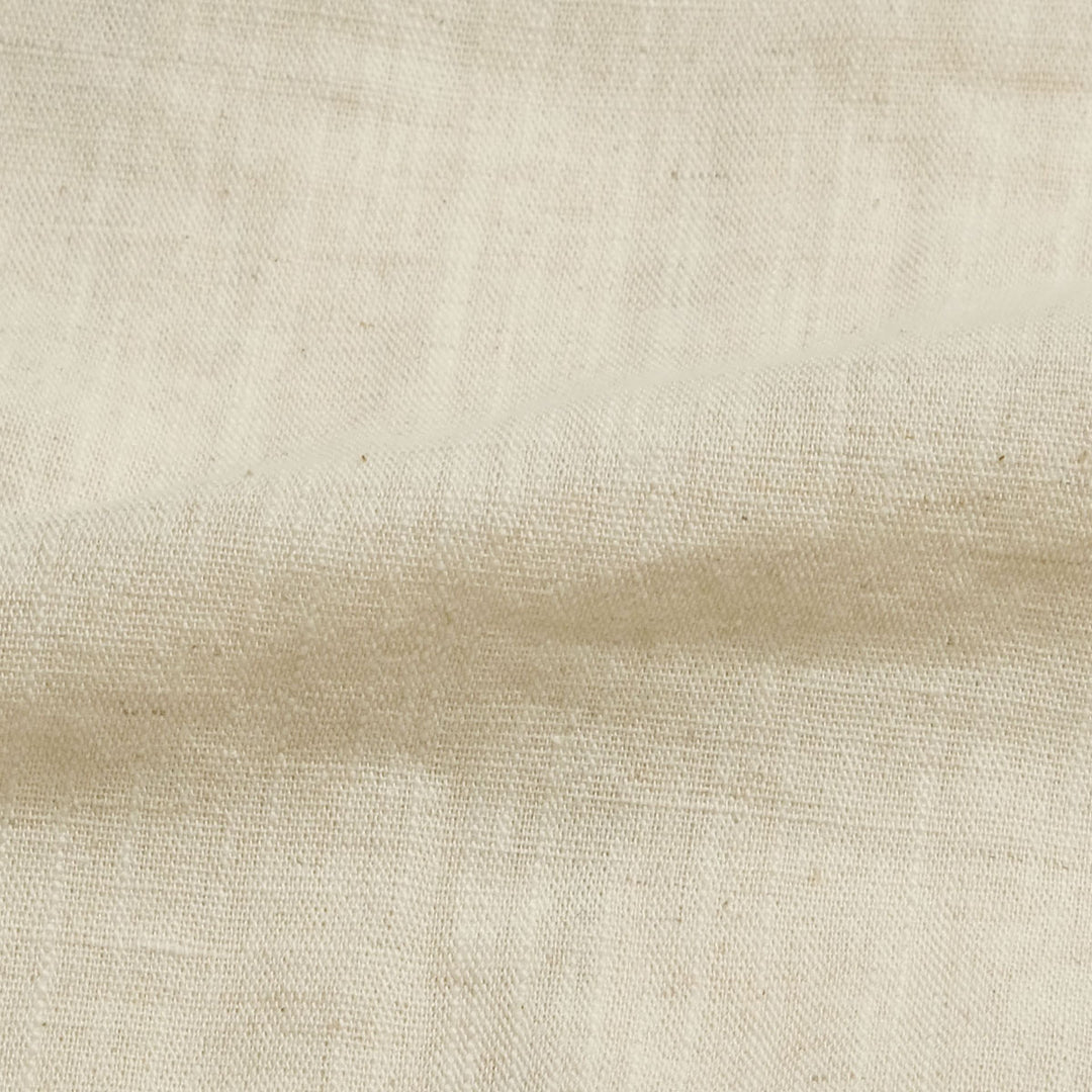 BURGUS PLUS - Open Collar Cotton Linen L/S Shirt - BP26501
