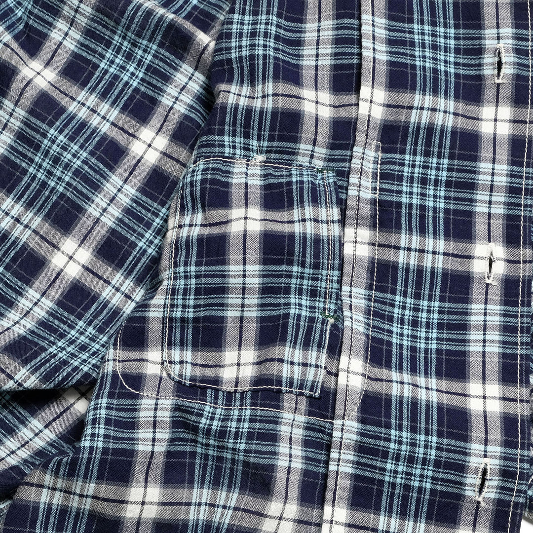 BURGUS PLUS - Open Collar Check Shirt - BP26505