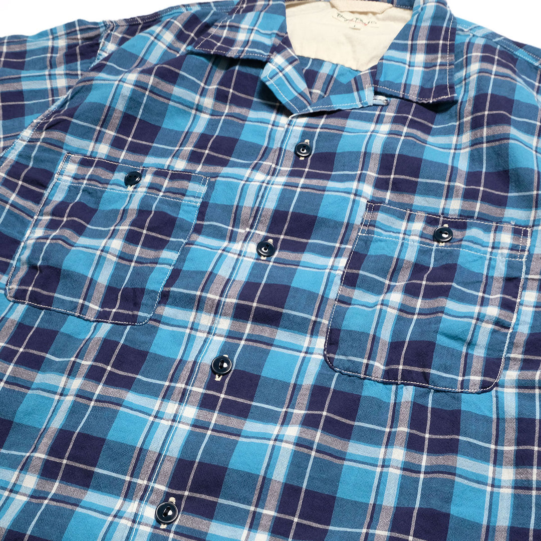 BURGUS PLUS - Open Collar Check Shirt - BP26505