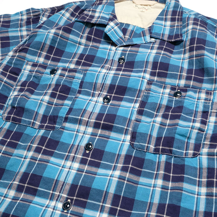 BURGUS PLUS - Open Collar Check Shirt - BP26505