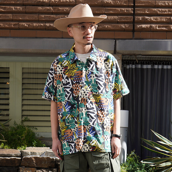 Engineered Garments - Camp Shirt - African Print Patchwork - QT021