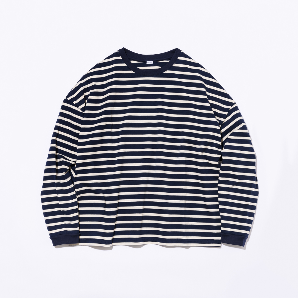 THE DAY - BORDER LONG SLEEVE T-SHIRT - D23W-02001
