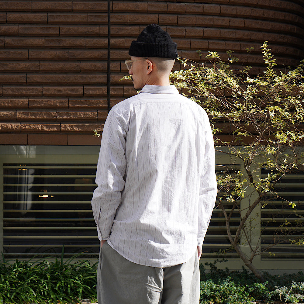 nanamica - Regular Collar Stripe Wind Shirt - S26SG086