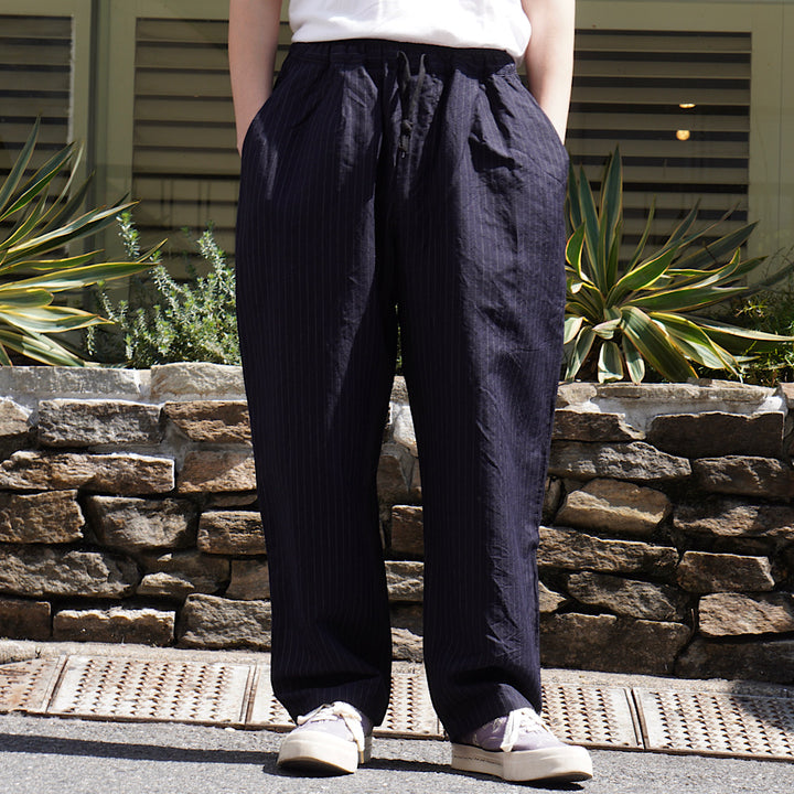 GOLD - LINEN × WOOL TROPICAL 1TUCK EASY PANTS - GL42506-128