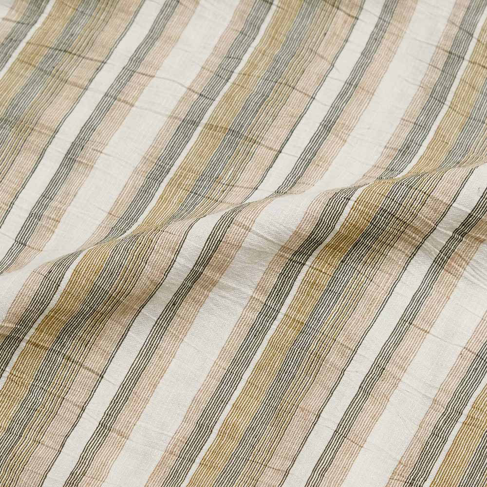 FRANK LEDER - DEAD STOCK LIMITED RARE VINTAGE FABRIC SHIRT - GREEN STRIPE - FL-0716003