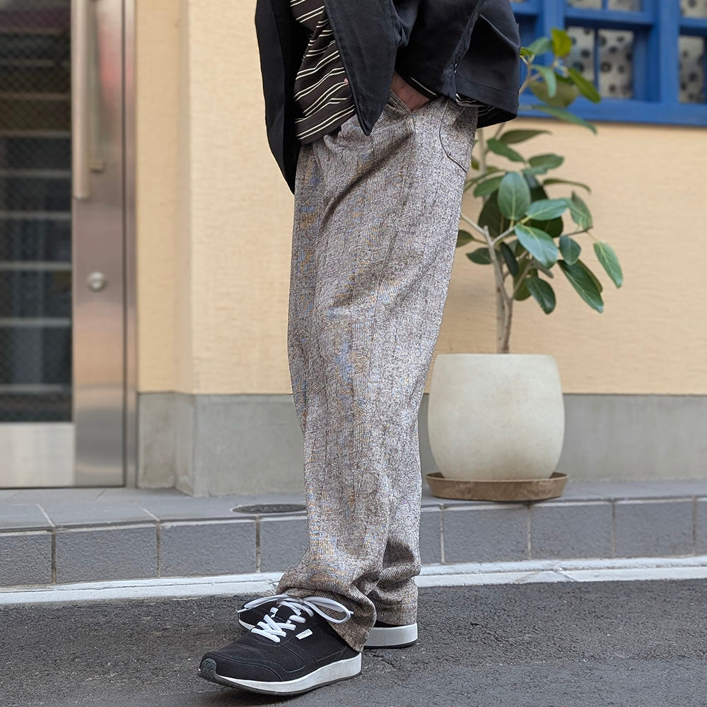 FRANK LEDER - DEAD STOCK LIMITED RARE VINTAGE FABRIC - 2 TUCK DRAWSTRING PANTS - FL-0713005