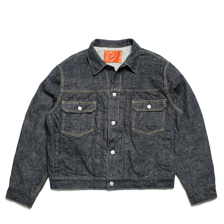 GOLD - RECYCLED WASTE SUVIN COTTON YARN 14oz. DENIM JACKET - GL15674A
