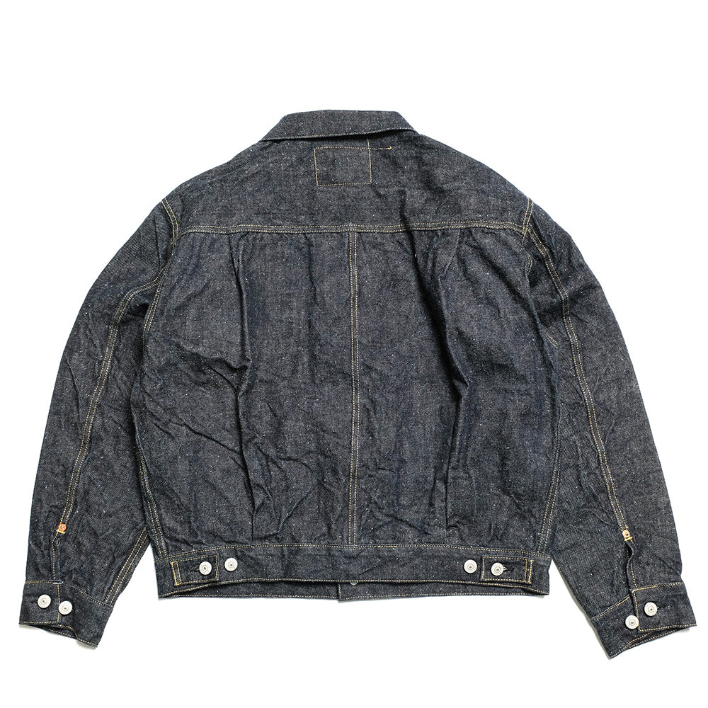 GOLD - RECYCLED WASTE SUVIN COTTON YARN 14oz. DENIM JACKET - GL15674A