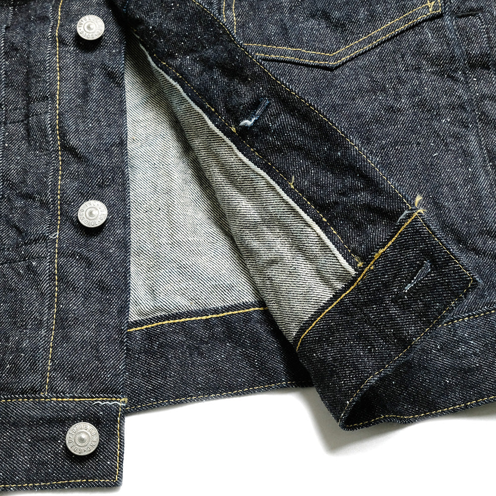 GOLD - RECYCLED WASTE SUVIN COTTON YARN 14oz. DENIM JACKET - GL15674A