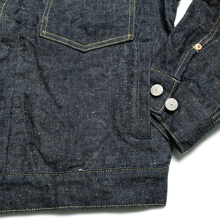 GOLD - RECYCLED WASTE SUVIN COTTON YARN 14oz. DENIM JACKET - GL15674A