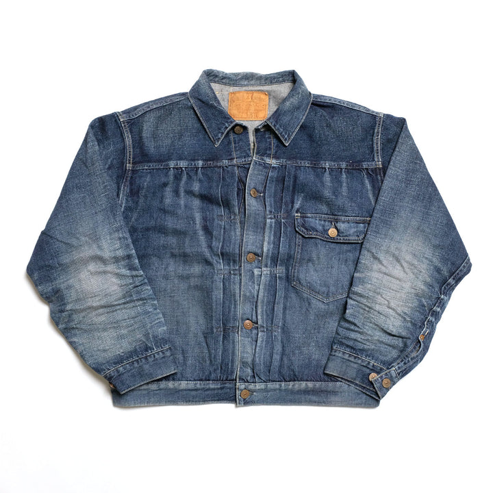GOLD - RECYCLED WASTE SUVIN COTTON YARN 11.5oz. DENIM BLOUSE - VINTAGE WASHED - GL15861H