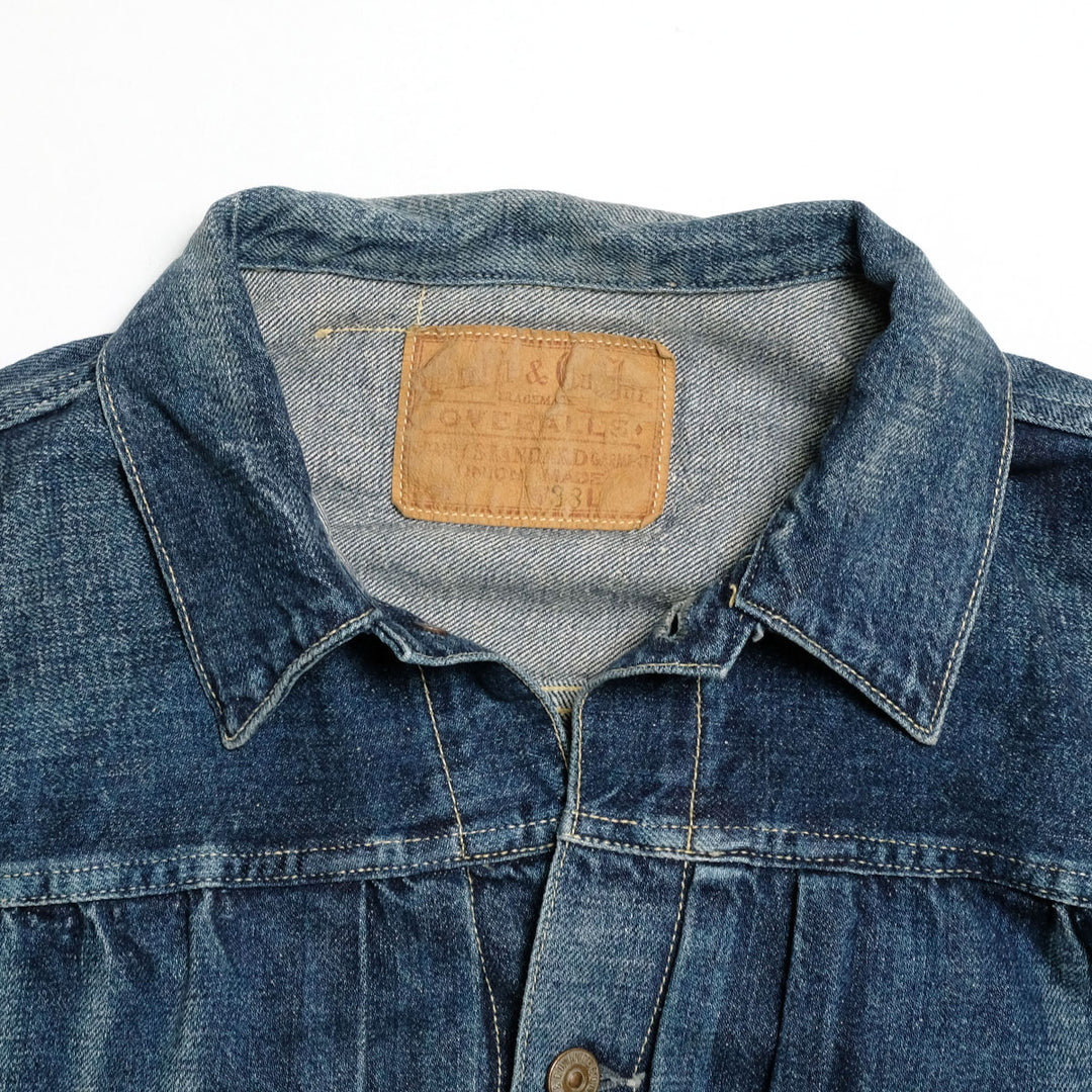 GOLD - RECYCLED WASTE SUVIN COTTON YARN 11.5oz. DENIM BLOUSE - VINTAGE WASHED - GL15861H
