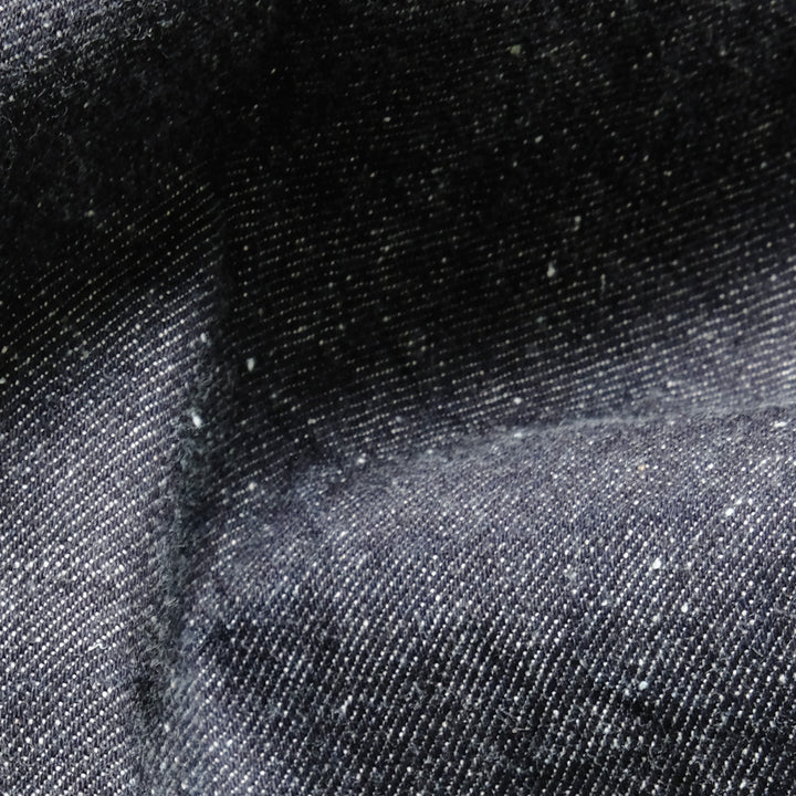 GOLD - RECYCLED WASTE SUVIN COTTON YARN 11.5oz. DENIM 5POCKET WIDE PANTS (ZIPPER FLY) - GL42505A