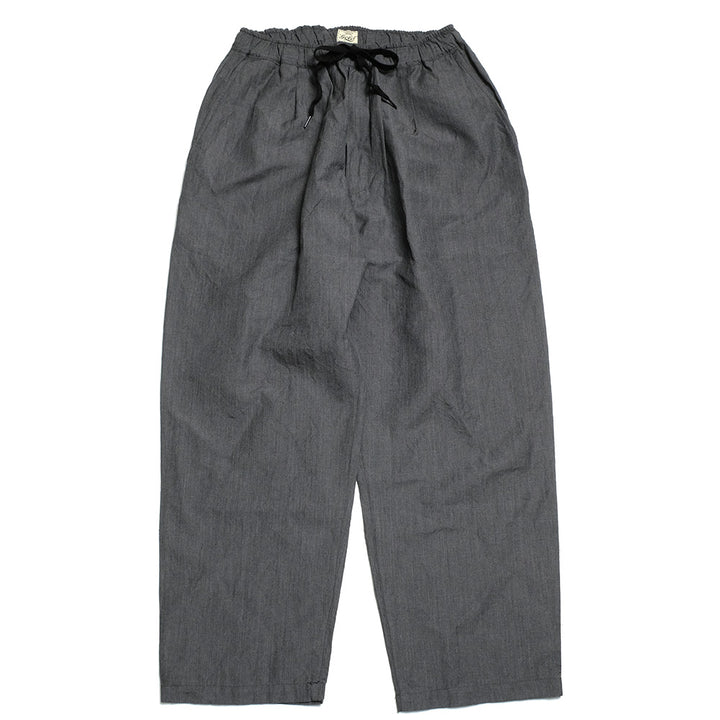 GOLD - LINEN × WOOL TROPICAL 1TUCK LOOSE-FITTING PANTS - GL42506-115
