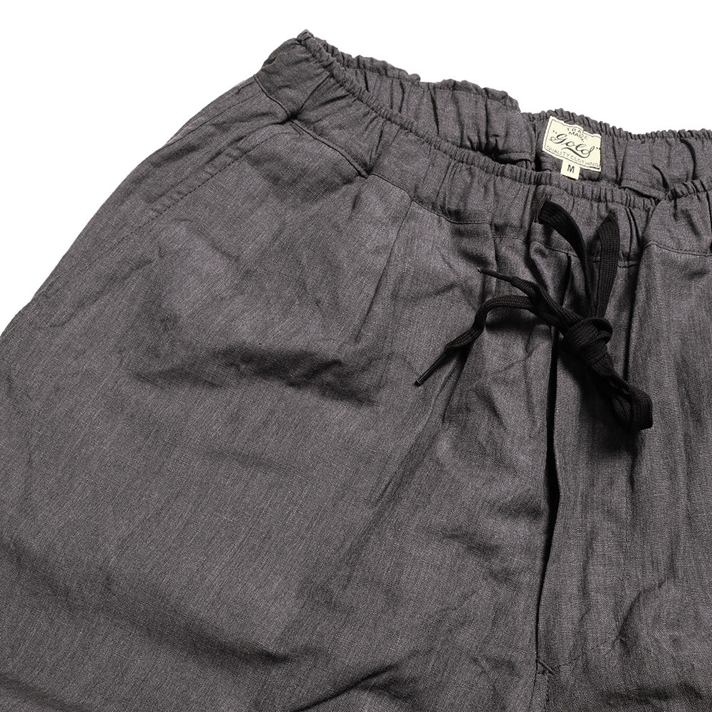 GOLD - LINEN × WOOL TROPICAL 1TUCK LOOSE-FITTING PANTS - GL42506-115