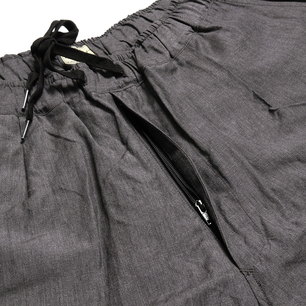 GOLD - LINEN × WOOL TROPICAL 1TUCK LOOSE-FITTING PANTS - GL42506-115