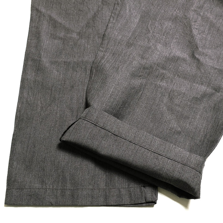 GOLD - LINEN × WOOL TROPICAL 1TUCK LOOSE-FITTING PANTS - GL42506-115