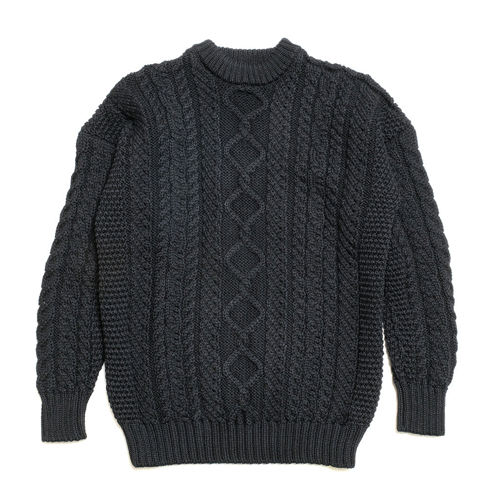 GUERNSEY WOOLLENS  Aran Sweater Crew Neck GW23-AC