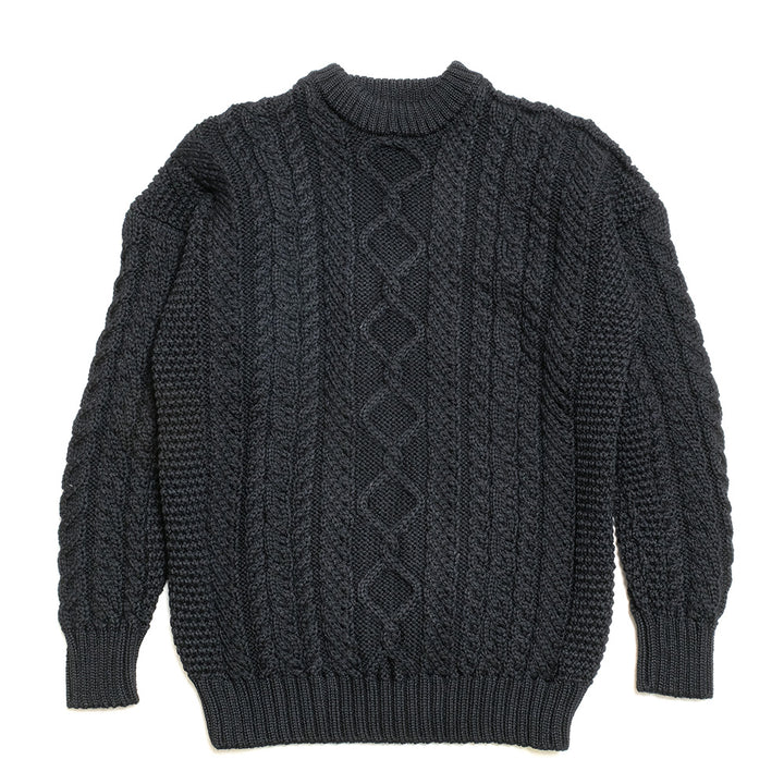 GUERNSEY WOOLLENS  Aran Sweater Crew Neck GW23-AC