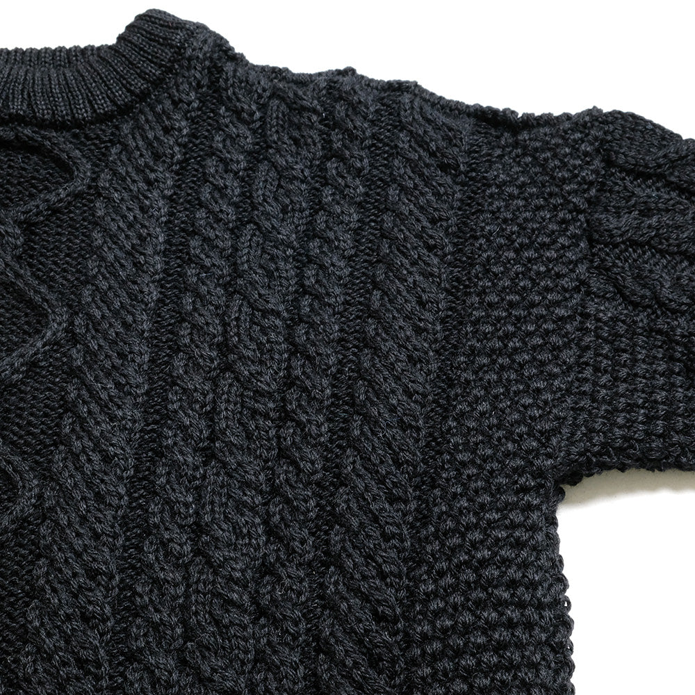 GUERNSEY WOOLLENS -  Aran Sweater - Crew Neck - GW23-AC