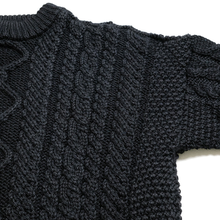 GUERNSEY WOOLLENS -  Aran Sweater - Crew Neck - GW23-AC