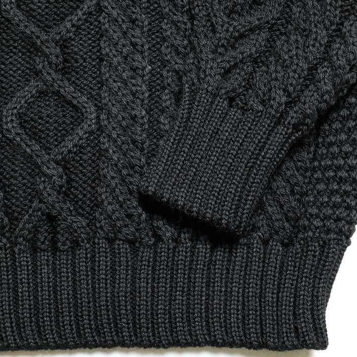 GUERNSEY WOOLLENS -  Aran Sweater - Crew Neck - GW23-AC