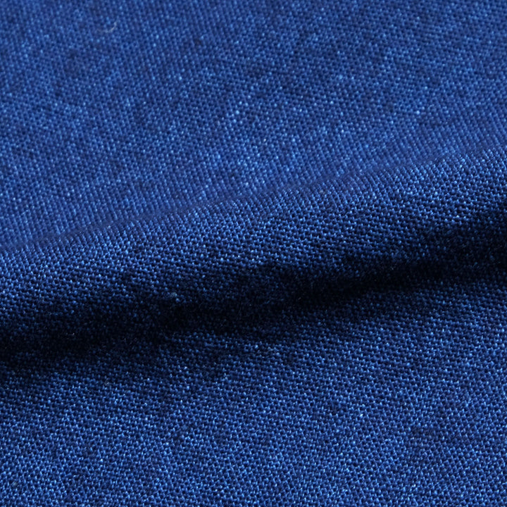 BURGUS PLUS - S/S Indigo × Indigo Chambray Work Shirt - HBP-300CHBS