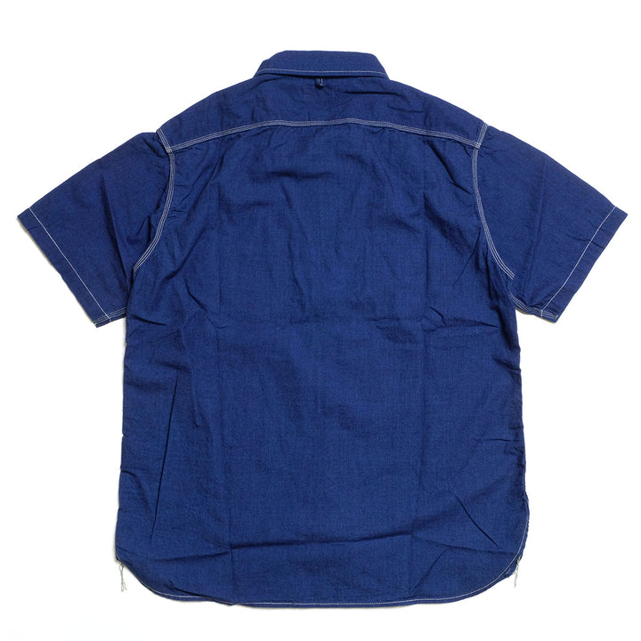 BURGUS PLUS - S/S Indigo × Indigo Chambray Work Shirt - HBP-300CHBS