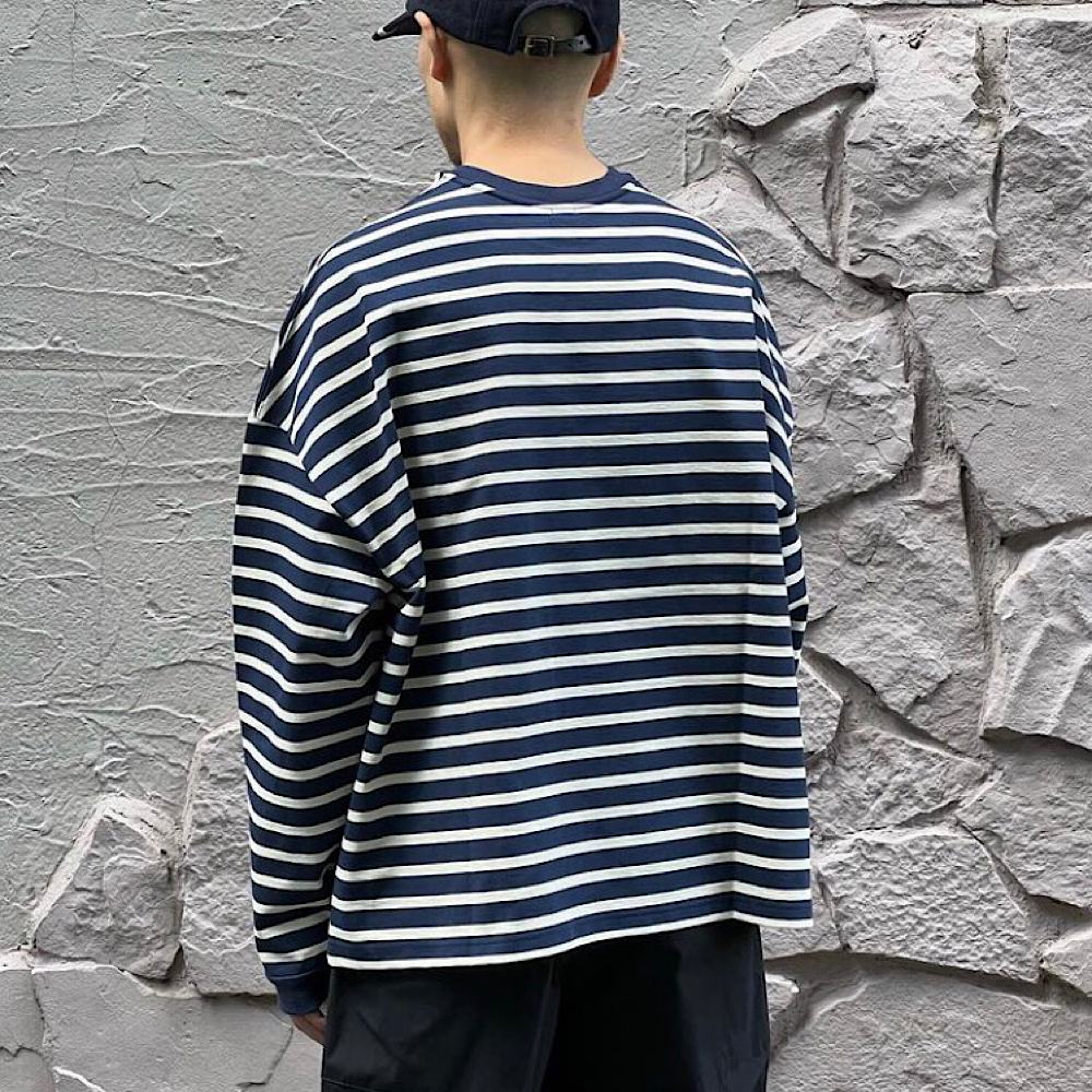 THE DAY - BORDER LONG SLEEVE T-SHIRT - D23W-02001