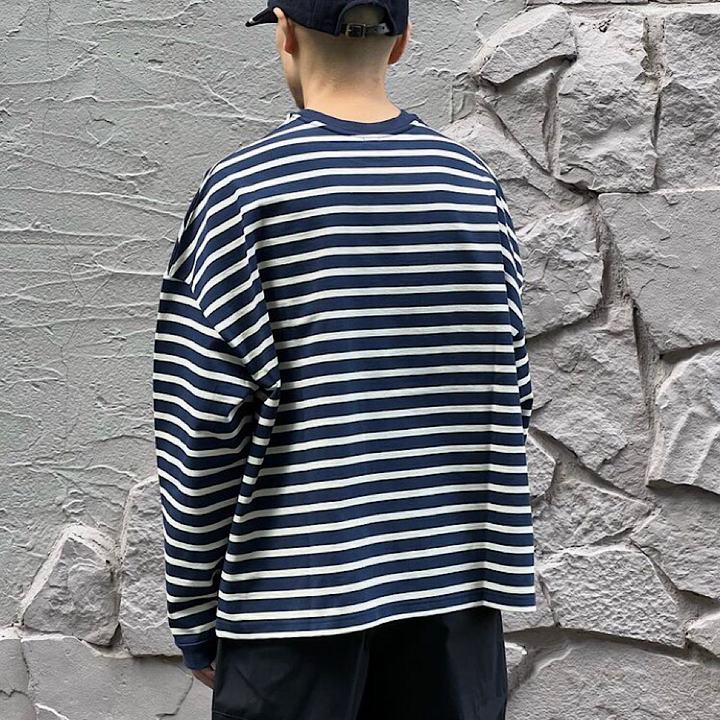 THE DAY - BORDER LONG SLEEVE T-SHIRT - D23W-02001